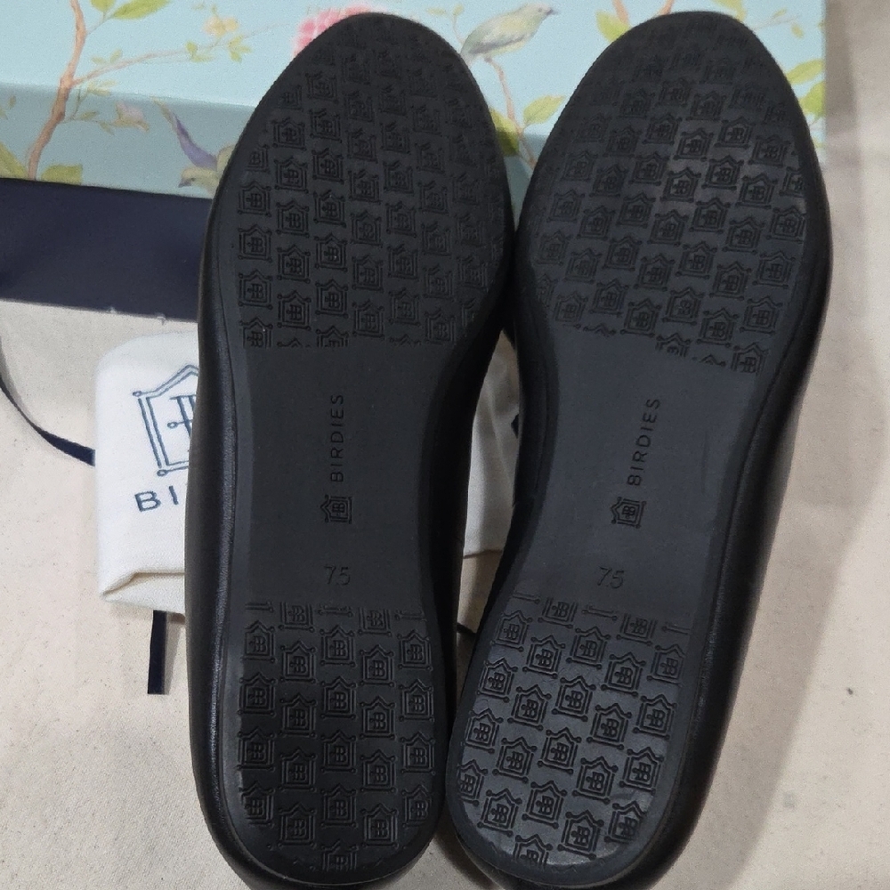 NIB BIRDIES BLACK LEATHER STARLING LOAFER 7.5 - Picture 4 of 10